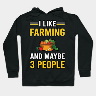 3 People Farming Farm Farmer Hoodie